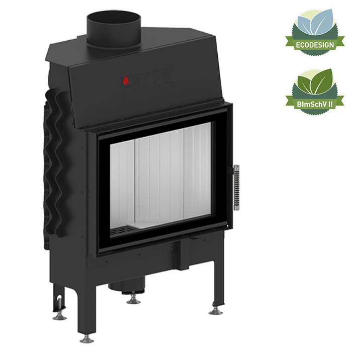 Zestaw kominek powietrzny stalowy KRATKI LUCY BLACK 12 kW Ø 200 z akcesoriami HITZE ALBERO AL9SH kominek fireplace DECOR 2 - Zestaw kominek powietrzny stalowy KRATKI LUCY BLACK 12 kW Ø 200 z akcesoriami